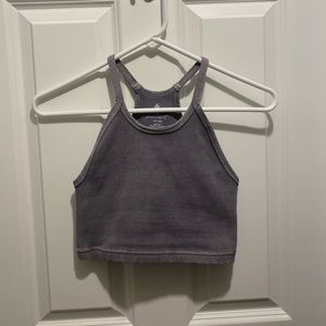 Free People Happiness Runs Crop in Washed Grey size XS/S